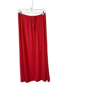 Faded Glory Long Maxi Skirt Elastic Waist Coral Womens M (8-10)